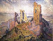 Paul Signac Landscape with a Ruined Castle oil painting artist
